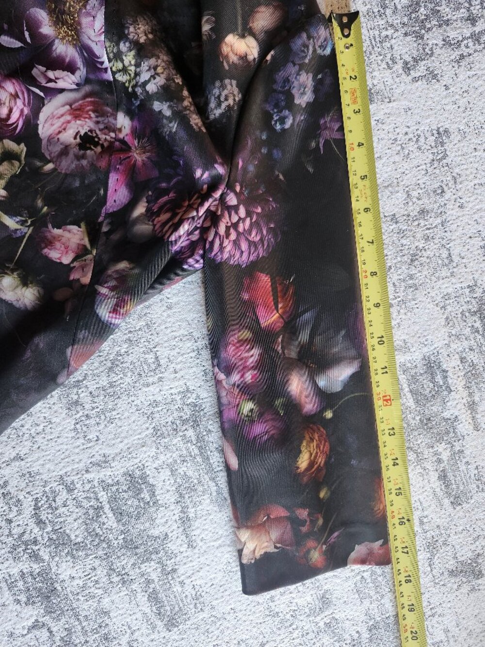 Ted Baker London Shadow Floral ATIENO Black Floral 3/4 Sleeve Dress - Picture 13 of 16